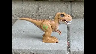 Stomp And Destroy T-Rex Dinosaur Plastic Toy Crunchasarus Rex!