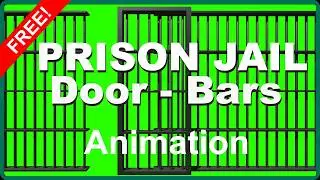 ✅ Green Screen PRISON JAIL Bars Cell - Door OPEN to CLOSE (Iron-Silver- Gold) Animated Full HD 1080P