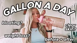 i drank a GALLON of WATER everyday for a WEEK (again) and here's what happened