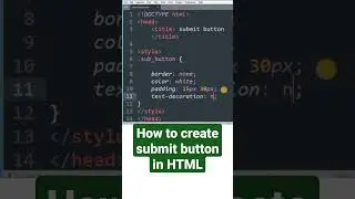 How to create submit button in html |