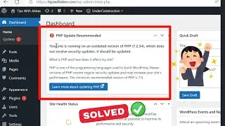 How to Fix Outdated PHP Version in WordPress - Easy Tutorial