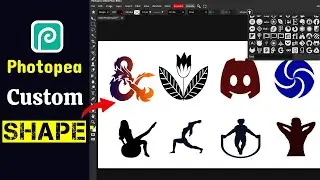 Photopea online photo editor | How to Use Custom Shape in Photopea | Photopea tutorial