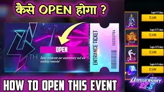 How To Open 4th Anniversary Event | Free Fire 4th Anniversary Event | 4th Anniversary Free Reward