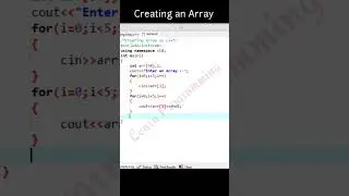 Crating Array on C++ #shorts