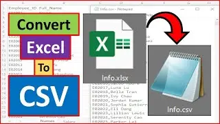 Convert Excel to CSV Comma Delimited