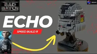 Lego Star Wars ECHO Helmet MOC 2022 - The Bad Batch - Speed Build!!!