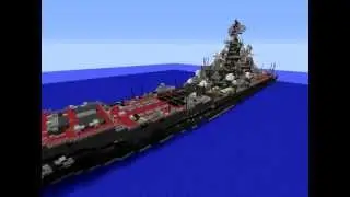 RFS Pyotr Velikiy battlecruiser in minecraft