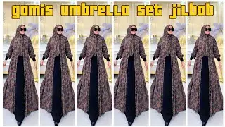 tren gamis set jilbab segiempat 2024✨trend busana viral 2024✨tren baju lebaran 2024✨ trendy hijab