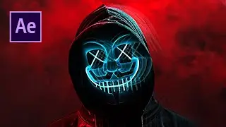 Neon Flickering Mask with Parallax Effect - After Effects Tutorial