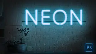 Neon Text Effect in Photoshop!