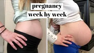 PREGNANCY TIME LAPSE  |  PREGNANT BELLY GROWING WEEK BY WEEK!