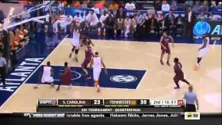 03/14/2014 South Carolina vs Tennessee Men's Basketball Highlights