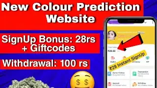 New Colour Prediction Website With SignUp Bonus 28rs instant | New Colour Prediction game with Bouns