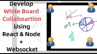 Develop Collaborative White Board : Web socket, Node JS & React JS