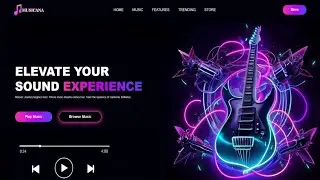 Music Website Using HTML & CSS | Step by Step Tutorial | Fast Code