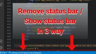 How To Hide or Show Status Bar in VS Code in 3 way | Developer Hub