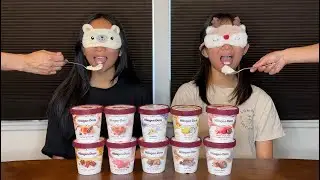 Blindfolded Haagen Daz Ice Cream Taste Test! | Janet and Kate