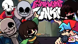 Friday Night Funkin - V.S. Papyrus, Sans & Chara - Skeleton Bros [FNF MODS/Undertale]