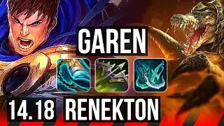 GAREN vs RENEKTON (TOP) | 8/1/6, Godlike, 600+ games | NA Challenger | 14.18