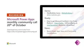 Microsoft Power Apps community call – October 2021