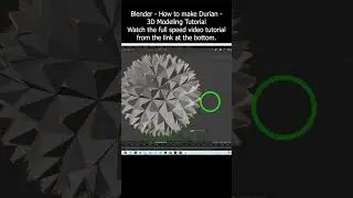 Blender - How to make Durian - 3D Modeling Tutorial #Blender #Durian #Tutorial #3DModeling