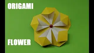 Цветок оригами без клея | Origami paper flower