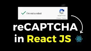 reCaptcha in React Js | How to Add & Use in React Project | reCaptcha Site Key