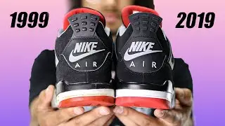 Comparing 1999 vs 2019 Air Jordan 4 Bred (Review/History)