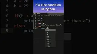 If and else condition in Python #python #programming