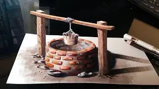 Drawing a 3D Cistern - Optical illusion - Trick Art