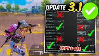 Update 3.1 PUBG MOBILE BEST SETTINGS & SENSITIVITY 2024🔥COPY & USE+CODE✅ | PUBG MOBILE / BGMI