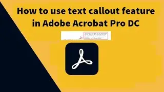 How to use text callout in Adobe Acrobat Pro DC