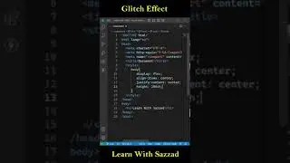 How to Make Glitch Effect by using HTML & CSS #shorts #reels #html #css