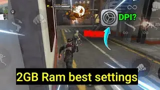 2GB Ram best settings⚙️ HUD + DPI %🖤 Free Fire HeadShot 100🔥OVERCONFIDENCE😈