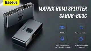 BASEUS Matrix HDMI Splitter (CAHUB-BCOG) / Переходник на 3 HDMI Switcher Baseus 1-in-2 & 2-in-1