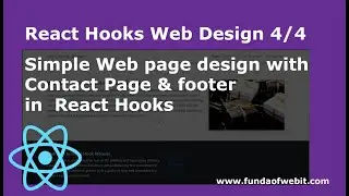 React Hooks Web Design 4/4: Simple Web page design with Contact Page & footer in  React Hooks