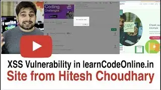 XSS hack in learnCodeOnline |  Hitesh Choudhary