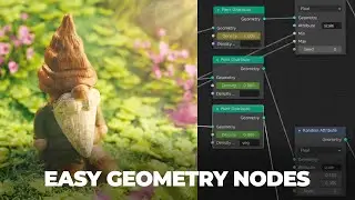 Blender 2.92 GEOMETRY NODES for BEGINNERS: Procedural Environment