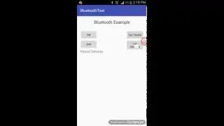 Basic Bluetooth Android App Test for Android tutorials for beginners