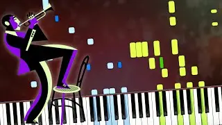 Jingle Bells - Jazz Version Cover Song on piano (Sheet Music + midi) Synthesia Tutorial