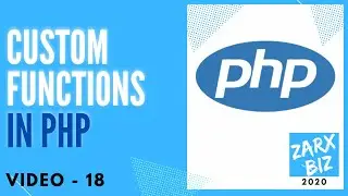 18: Custom functions in PHP 8  | PHP Tutorial | Learn PHP Programming | PHP Lesson