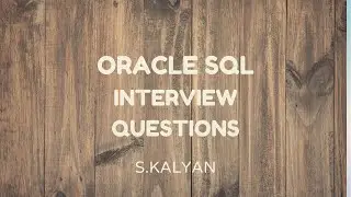 Oracle MCQ, Interview Q & A, Oracle