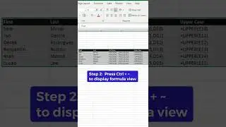 How to view formulas in Excel shortcut
