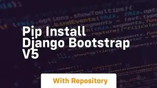 pip install django bootstrap v5