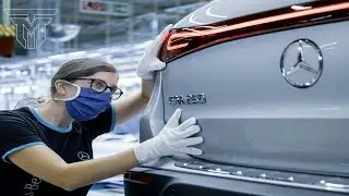 Mercedes-Benz EQS (2021) PRODUCTION Plant in Germany Electric Car Factory [How it's made]