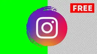 Instagram logo animation green screen, alpha channel | free download HD