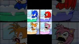 Sonic! Knuckles! Tails! Amy! Escape from the Bathroom! #cartoon #animation #shorts