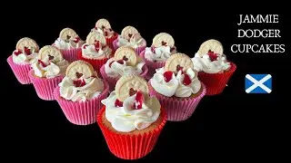 Jammie Dodger Cupcakes | Easy Recipe Raspberry Vanilla Cupcake Recipe :)