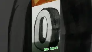 3d number drawing|3d number 0 (zero) drawing| easy step by step tutorial | #3dnumber