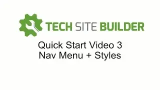 Tech Site Builder QSV3: Menu + Styles